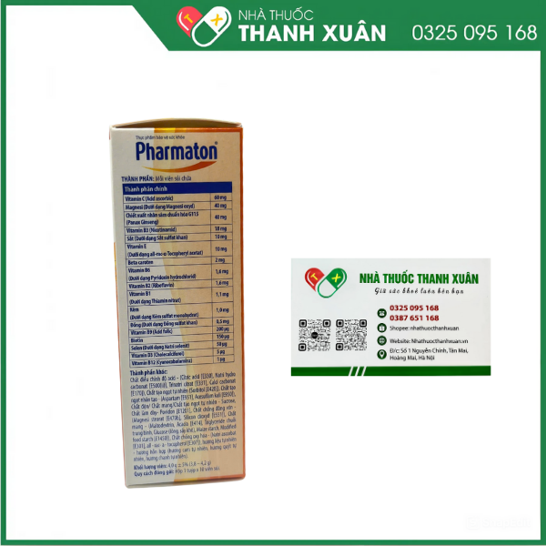 Pharmaton Energy Fizzi bổ sung vitamin và khoáng chất